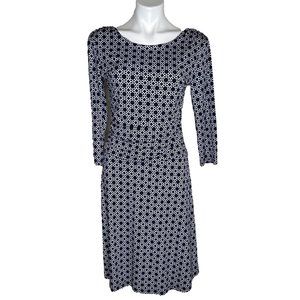 Womens Dress En Focus Knit Size 8 Machine Wash 3/4 Sleeve